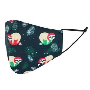 Care Cover Kid’s Protective Christmas Print Mask in Festive Sloths